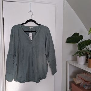 Lou & Grey Triple Cloth Henley Tunic Shirt
